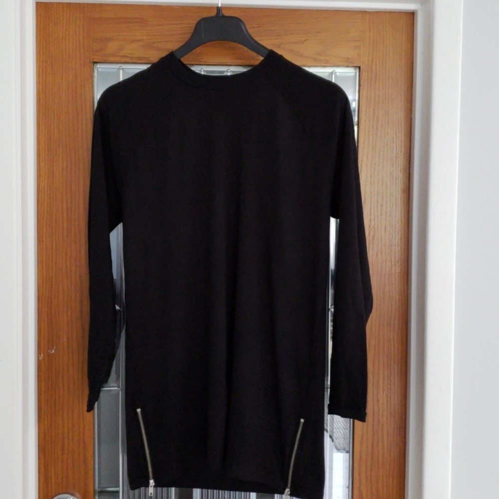Topman longline zippered sides short sleeve